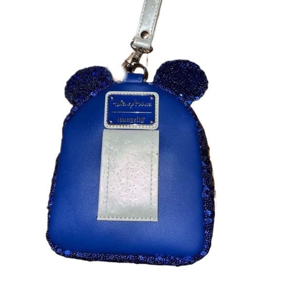 DISNEY Loungefly Make A Wish Blue Sequins Mini Backpack 2020 NWT - Picture 2 of 6